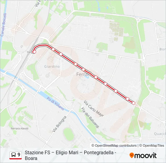 9 Bus Line Map