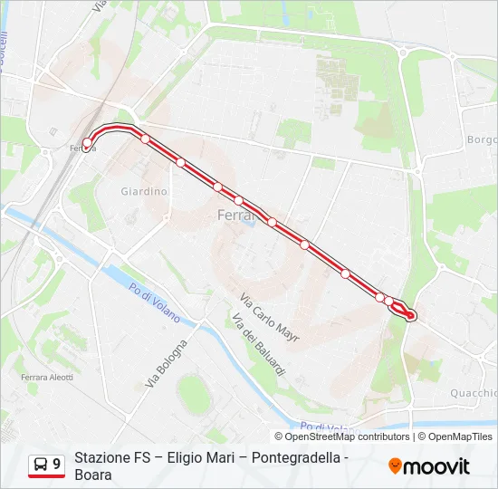 9 Bus Line Map