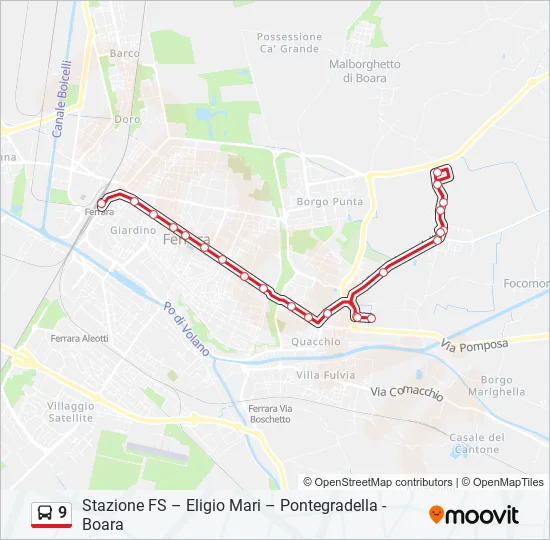 9 Bus Line Map