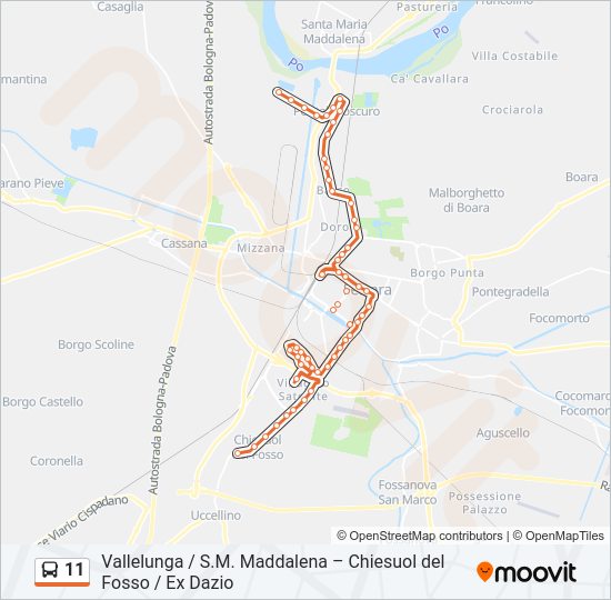 11 bus Line Map