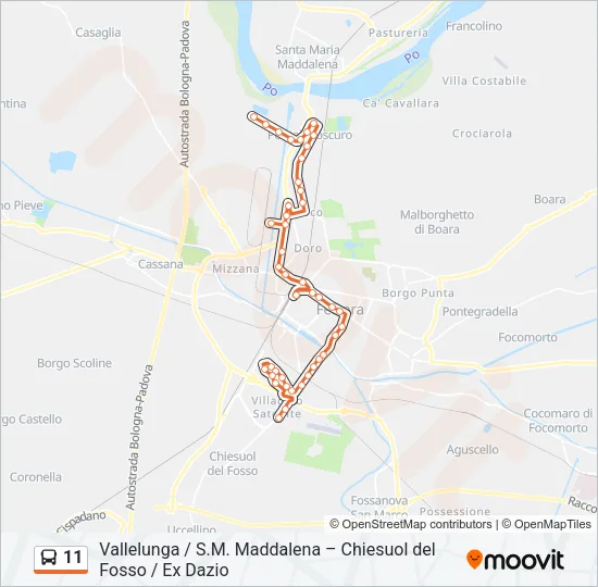 11 Bus Line Map