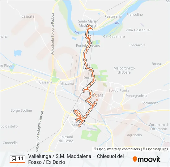 11 Bus Line Map