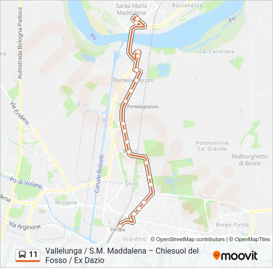 11 Bus Line Map