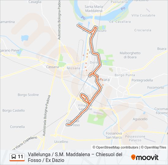 11 bus Line Map