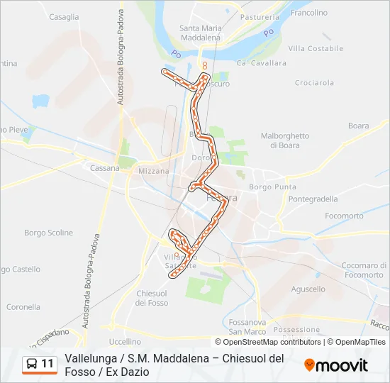 11 Bus Line Map