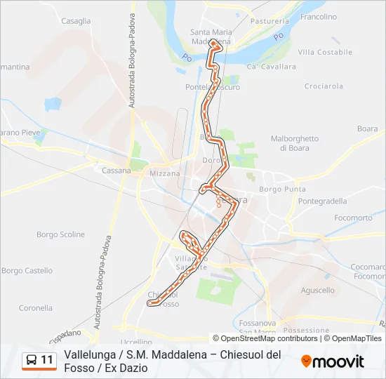 11 Bus Line Map