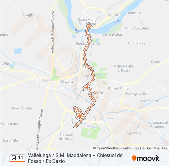 11 bus Line Map