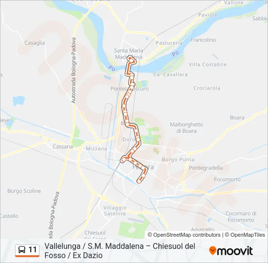 11 Bus Line Map