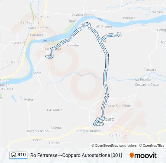 310 Bus Line Map