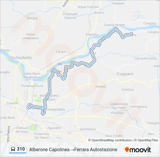 310 Bus Line Map