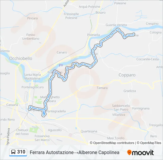 310 Bus Line Map