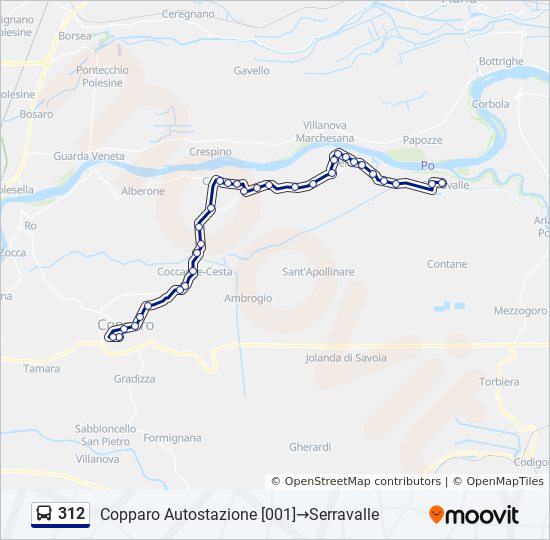 312 bus Line Map