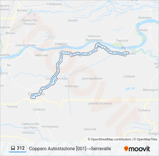 312 Bus Line Map