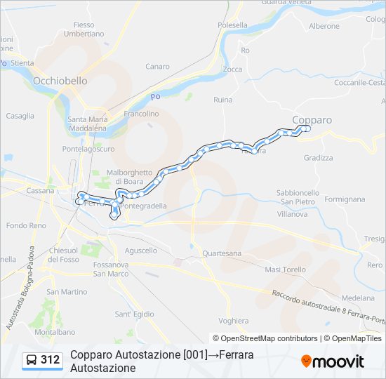 312 bus Line Map