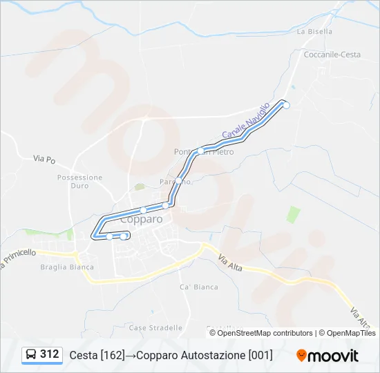 312 Bus Line Map