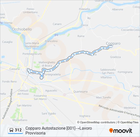 312 bus Line Map