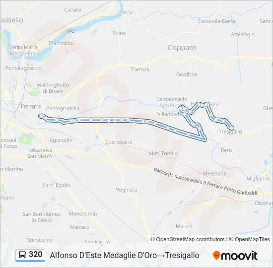 320 Bus Line Map