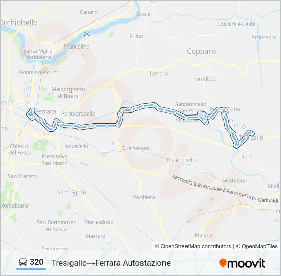 320 Bus Line Map