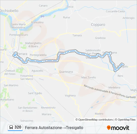 320 Bus Line Map