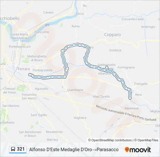 321 Bus Line Map
