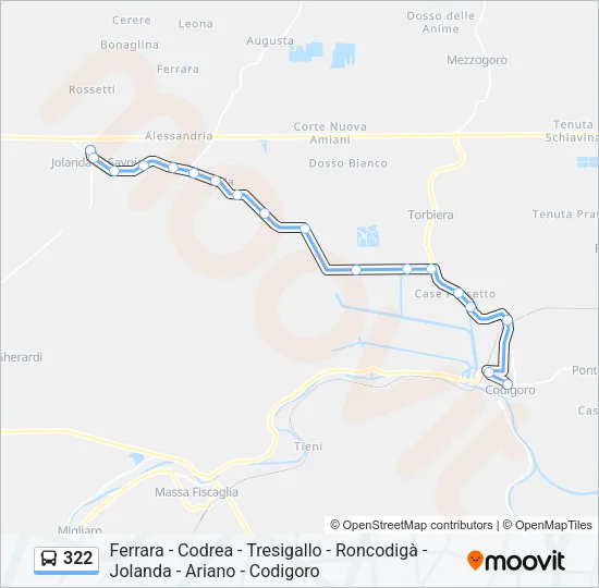 322 Bus Line Map