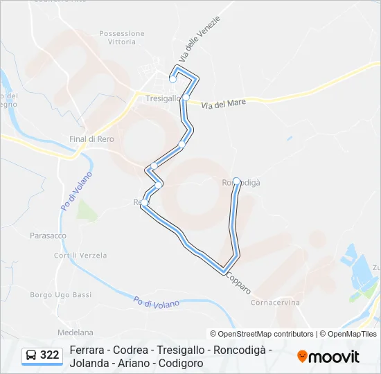 322 Bus Line Map