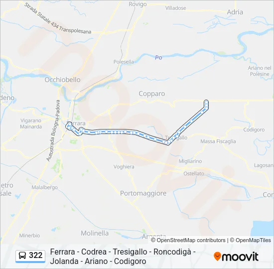 322 Bus Line Map