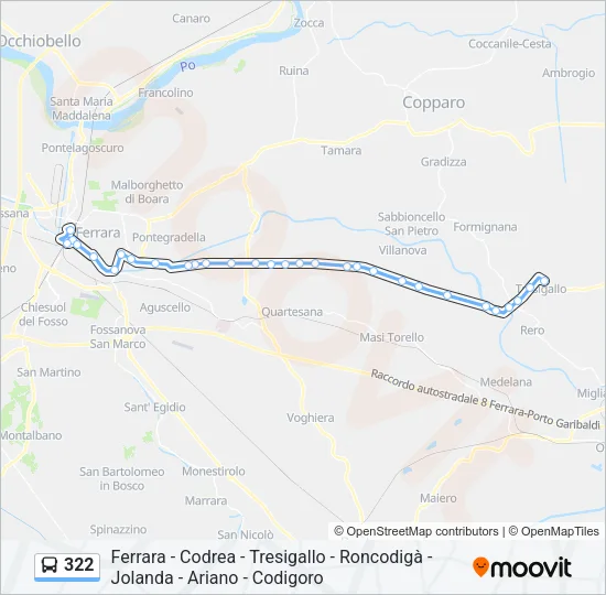 322 Bus Line Map