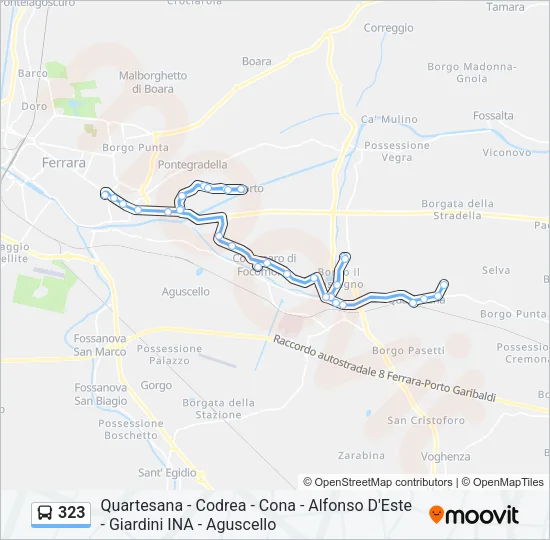 323 Bus Line Map