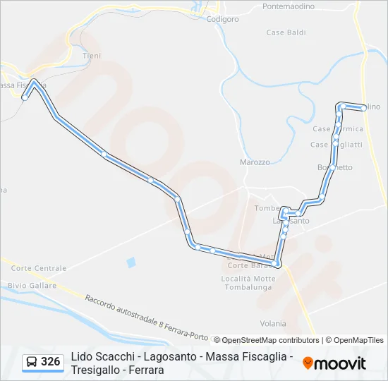 326 Bus Line Map