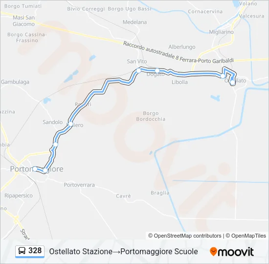 328 Bus Line Map