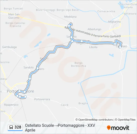 328 Bus Line Map