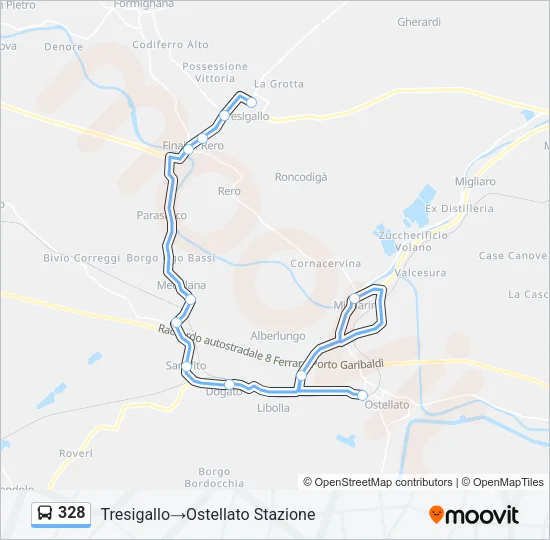 328 Bus Line Map