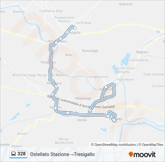 328 Bus Line Map