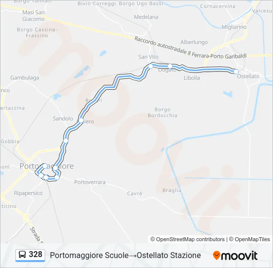 328 Bus Line Map
