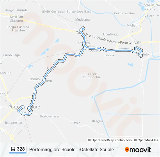 328 Bus Line Map