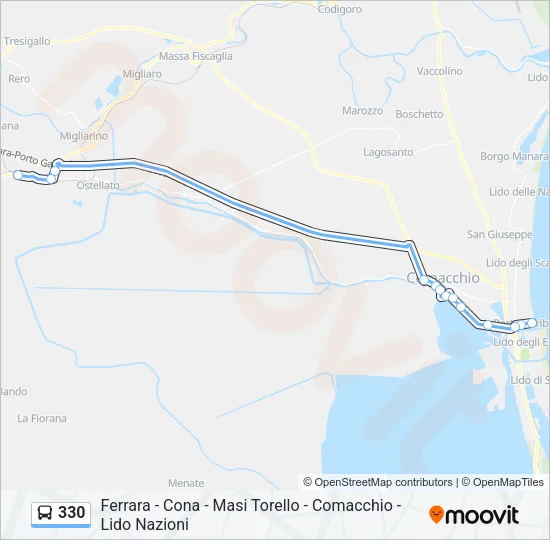 330 Bus Line Map
