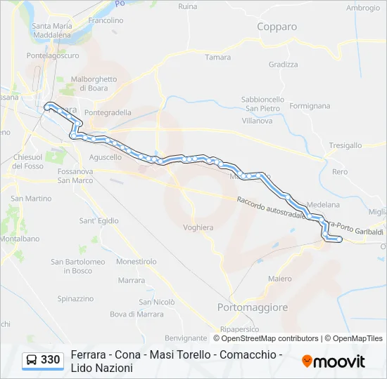 330 Bus Line Map