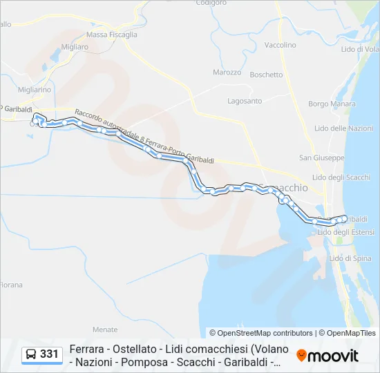 331 Bus Line Map