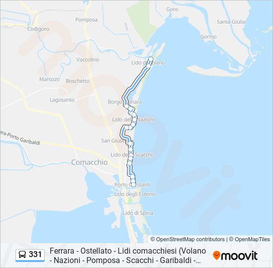 331 bus Line Map