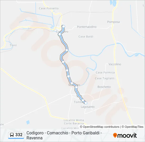 332 Bus Line Map