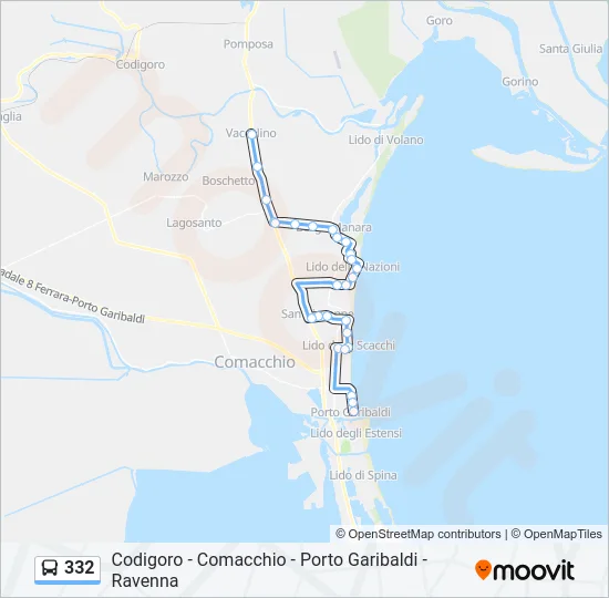 332 Bus Line Map