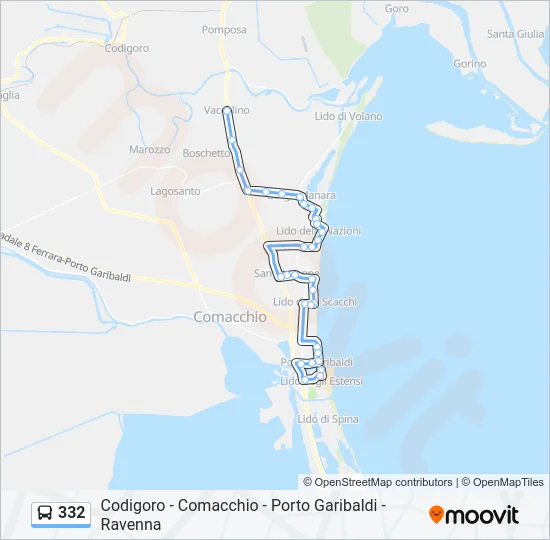 332 Bus Line Map