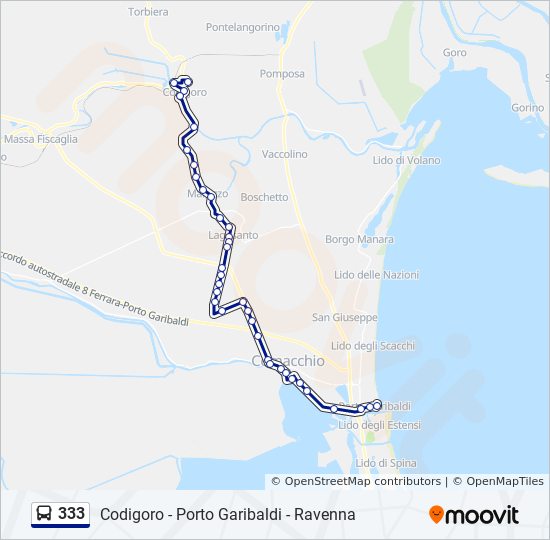 333 bus Line Map