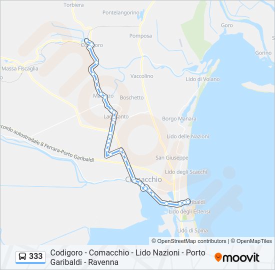 333 bus Line Map