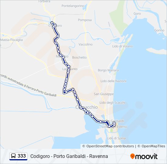 333 bus Line Map