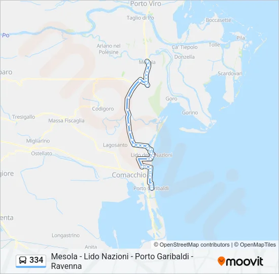 334 Bus Line Map