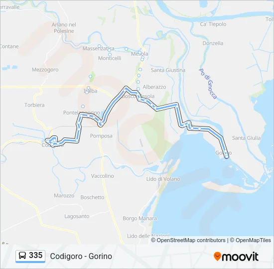 335 Bus Line Map