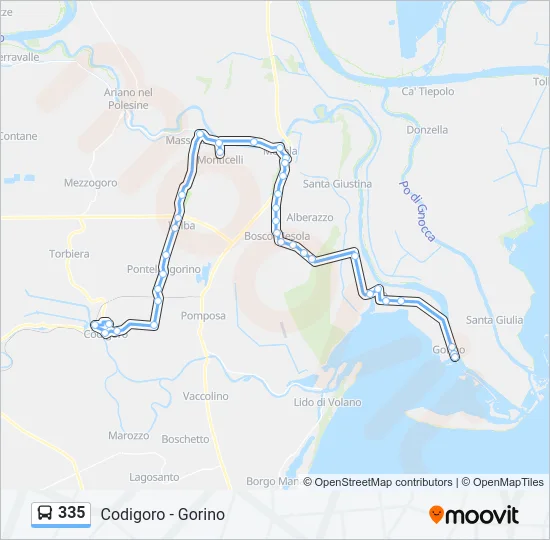 335 Bus Line Map