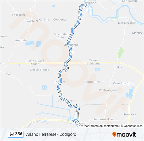 336 bus Line Map